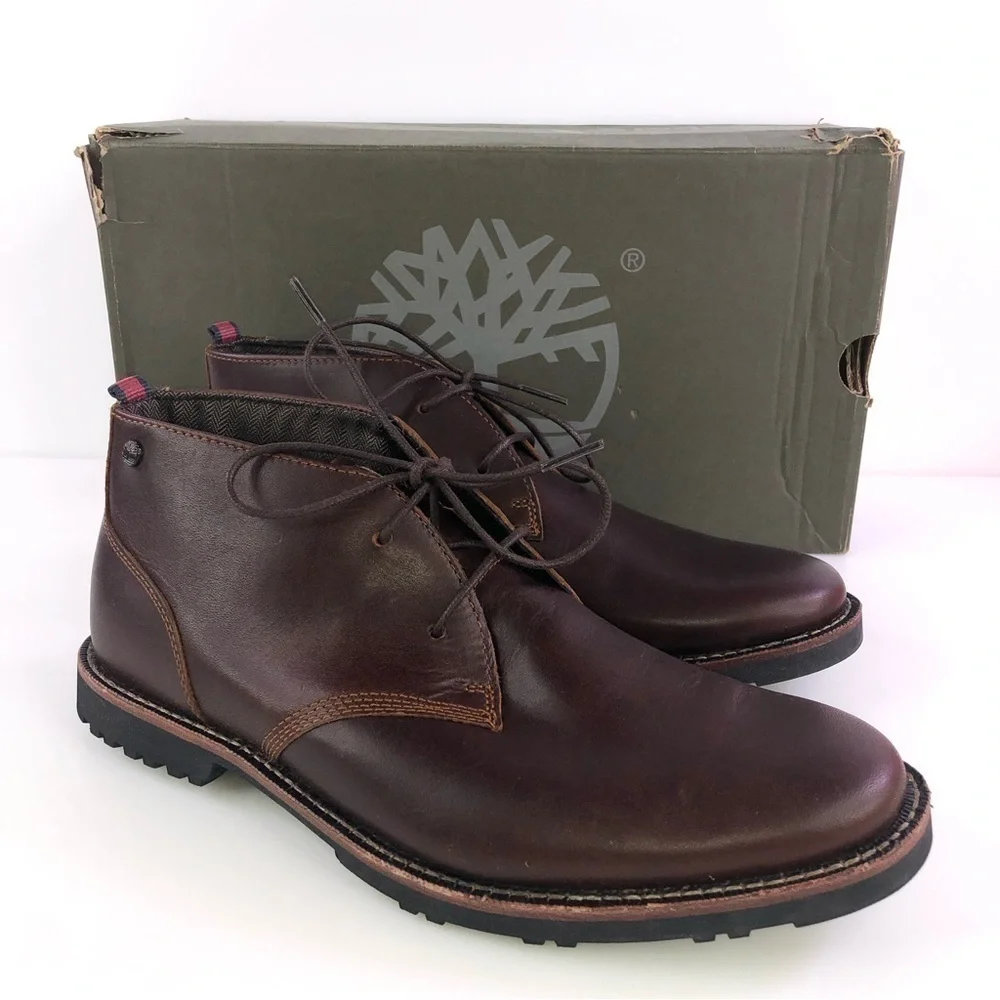 TIMBERLAND Men’s Chukka Ankle Boots Sz 7 Richdale Leather Lace Up A1 TYN
